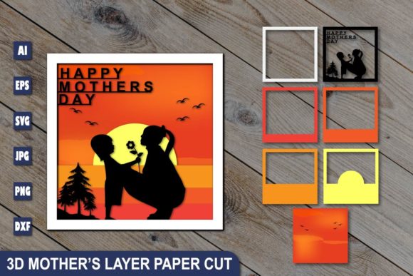 3D Mother s Day Layer Paper Cut