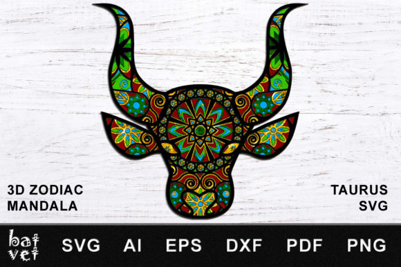 3D Zodiac Mandala Taurus SVG: A Creative Tool for Digital Artists and DIY Enthusiasts