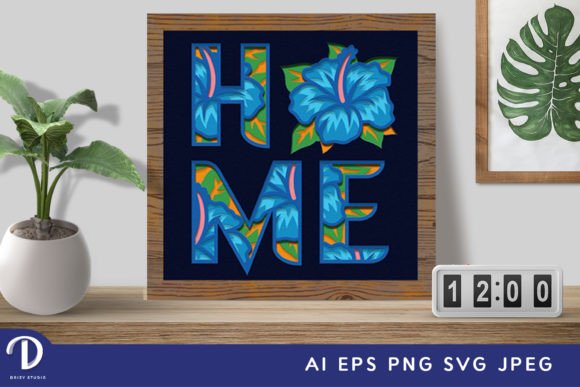 Azalea 3D Shadow Box: A Creative and Elegant Home Decoration