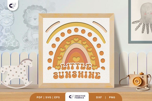 Boho Rainbow Nursery Room 3D Shadowbox: A Creative and Meaningful Addition to Baby’s Space