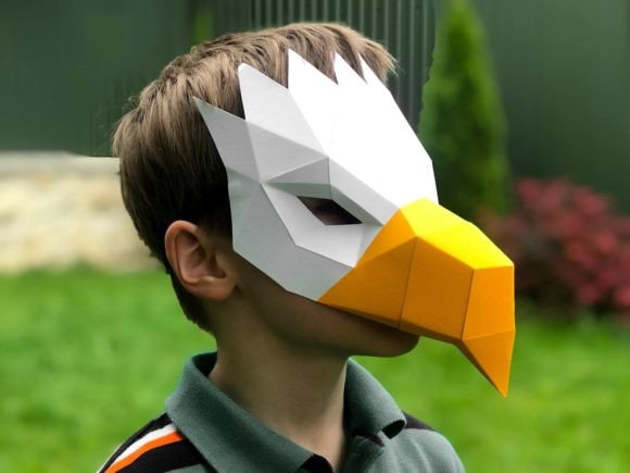 Eagle 3D Kids Half Mask: A Creative and Practical Papercraft Solution