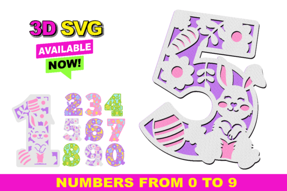 Easter Numbers 3D SVG: A Creative Resource for Digital Crafting