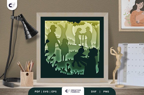 Father and Daughter’s Life 3D Paper Cut