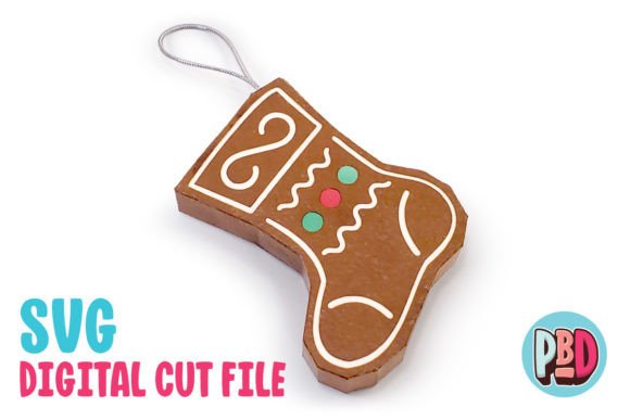 Gingerbread Stocking 3D Paper Ornament