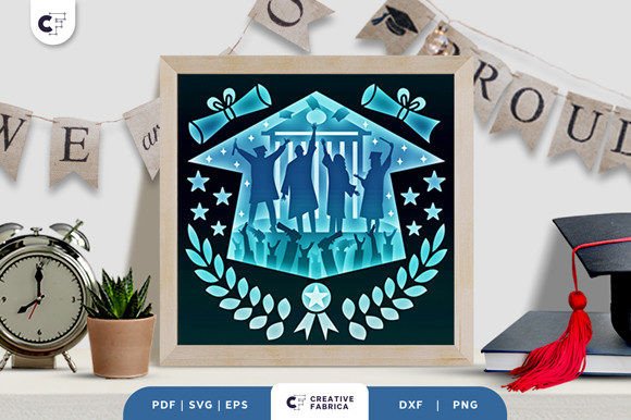 Graduation Ceremony 3D Layered Paper Cut