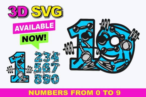 Gym Numbers 3D SVG: A Strategic Tool for Creative and Business Applications