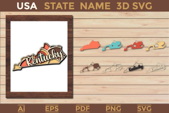 Kentucky USA State 3D SVG Paper Cut: A Versatile Design Asset for Creators