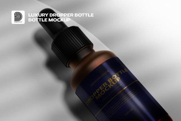 Luxury 3D Dropper Bottle Mockup for Elegant Design