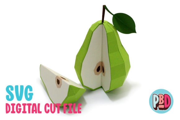 Sliced Pear 3D Papercraft: A Creative and Practical Decor Solution