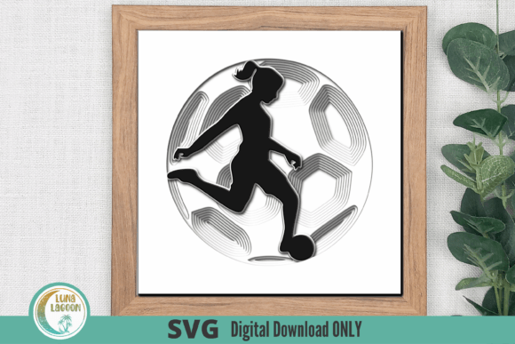 SOCCER FÚTBOL Female 3D SVG for Shadow B: A Unique and Customizable Craft Project
