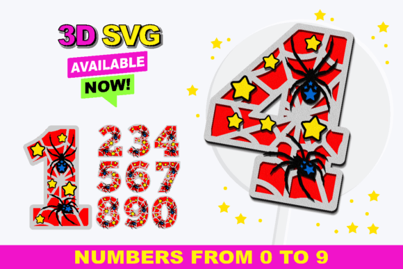 Spider Numbers 3D SVG: A Creative Tool for Every Project