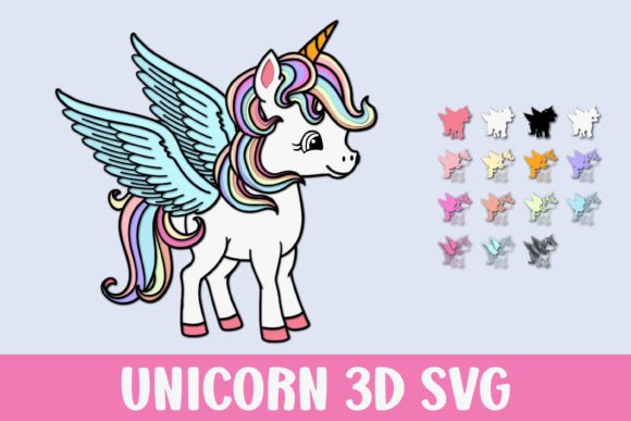 Unicorn 3D SVG Paper Cut with Multilayer: A Versatile Tool for Creative and Professional Workflows