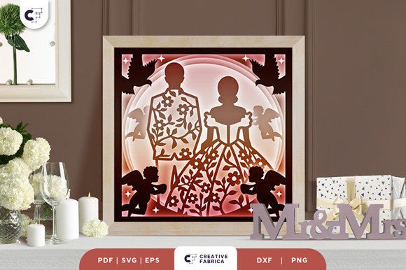 Wedding Couple 3D Shadow Box Paper Cut: A Creative and Versatile Craft Project